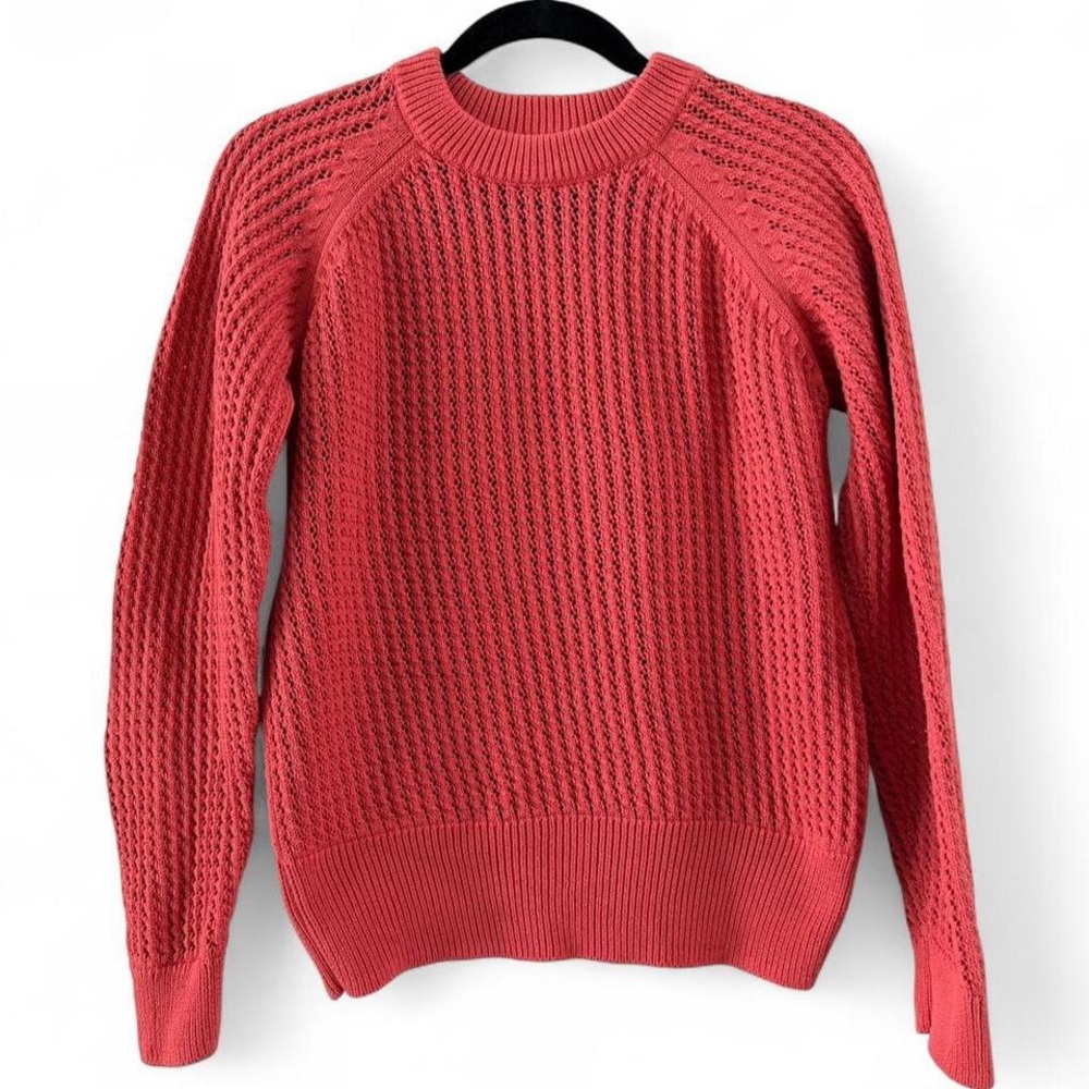 Varley Coral Crew Neck Clay Knit Sweater- Size S